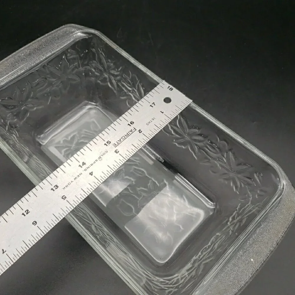 PRINCESS HOUSE Fantasia Glass Bread Loaf Pan – Embossed Floral Vintage Bakeware - Picture 8 of 8